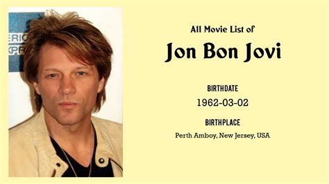 jon bon jovi filmographie